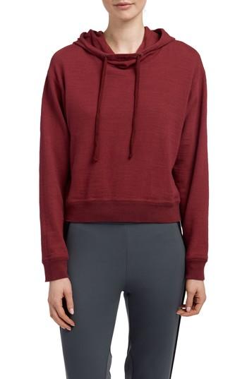 Women's James Perse Shrunken Hoodie - Burgundy