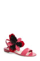 Women's Miu Miu Floral Embellished Strappy Sandal Us / 35eu - Pink