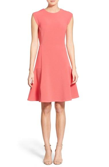 Women's Halogen Ottoman Knit Fit & Flare Dress - Red