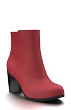 Women's Shoes Of Prey Block Heel Bootie C - Red
