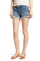 Women's Blanknyc The Astor Embroidered Denim Shorts - Blue