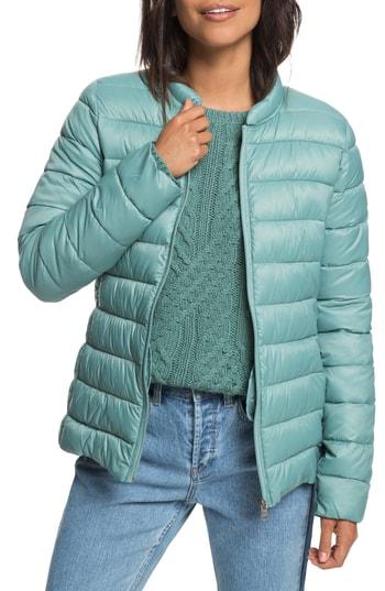 Women's Roxy Endless Dreaming Puffer Coat - Green