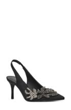 Women's Nine West Mathias Embellished Slingback Pump M - Black