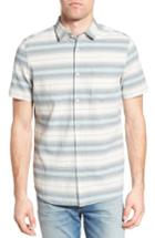 Men's Jeremiah Gibson Regular Fit Textured Stripe Sport Shirt - Grey