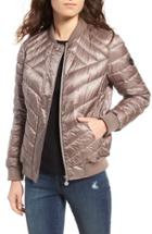 Women's Bernardo Water Resistant Insulated Bomber Jacket - Grey