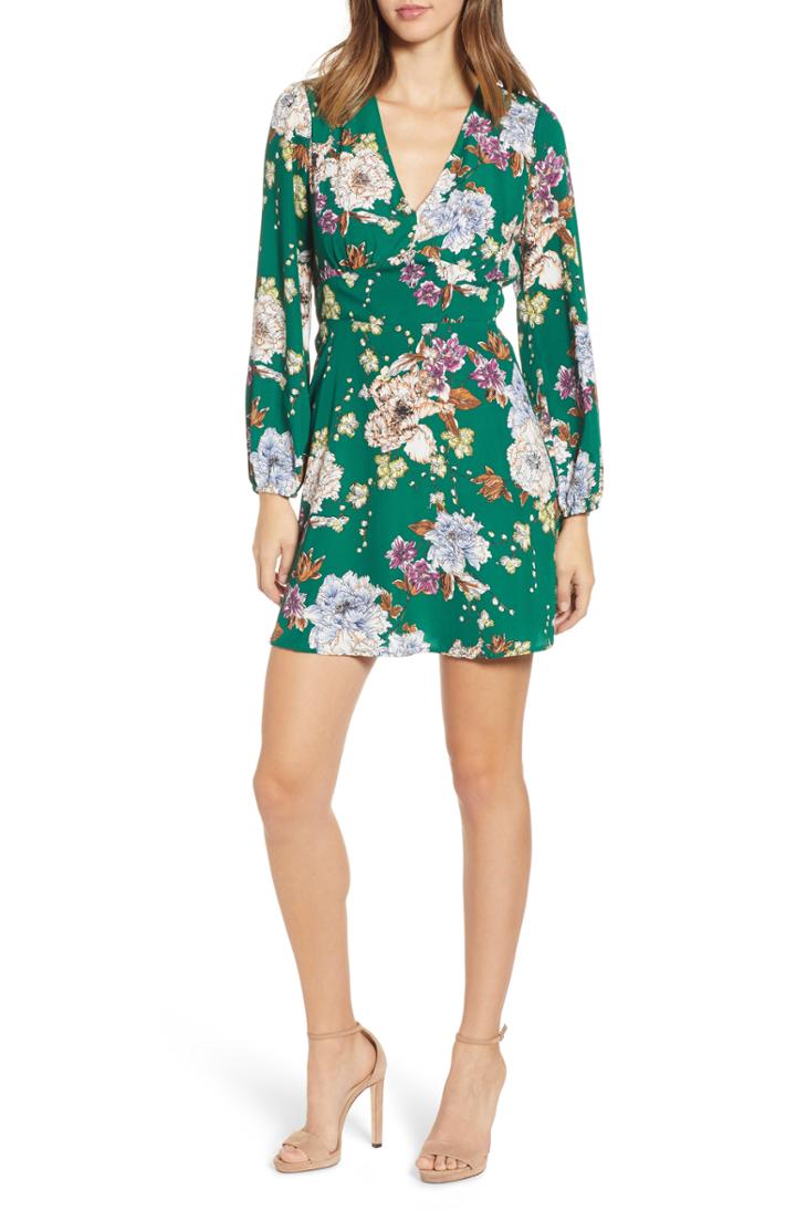 Women's All In Favor V-neck Floral Print Dress