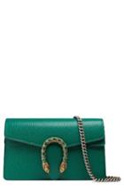Gucci Super Mini Dionysus Leather Shoulder Bag - Green