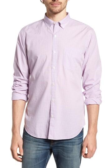 Men's Bonobos Slim Fit Summerweight Check Sport Shirt R - Purple