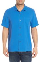 Men's Tommy Bahama Catalina Twill Sport Shirt, Size - Blue