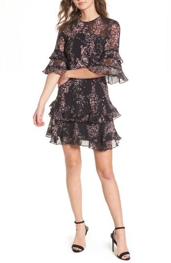 Women's Keepsake The Label Light Up Ruffle Minidress - Black