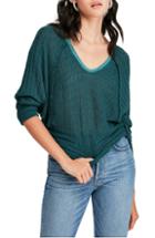 Women's Free People Thien's Hacci Top - Blue/green