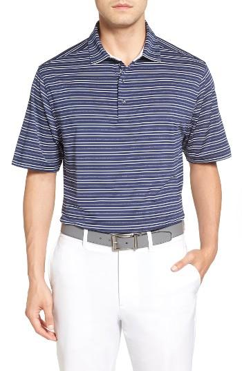 Men's Bobby Jones Xh20 Barley Stripe Stretch Golf Polo, Size - Blue