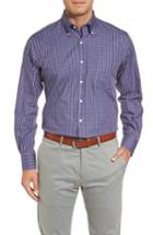 Men's Peter Millar Hillock Regular Fit Plaid Sport Shirt - Blue