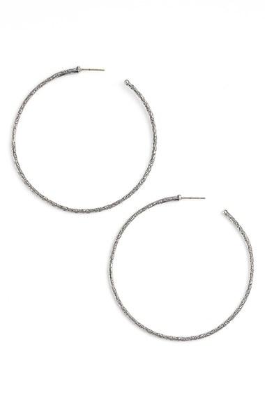Women's Konstantino 'silver Classics' Large Etched Hoop Earrings