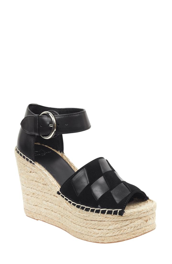 Women's Marc Fisher Ltd Adalla Platform Wedge Sandal M - Black