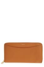 Women's Skagen Leather Continental Wallet - Brown
