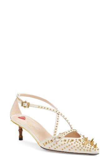 Women's Gucci Unia Studded Pump Us / 36eu - White