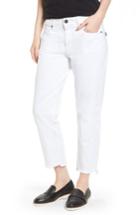 Women's Parker Smith Shark Bite Straight Leg Jeans - White