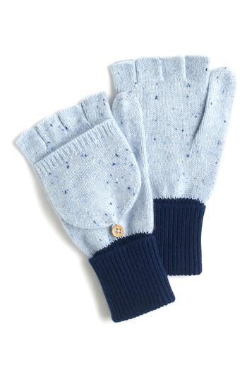 Women's J.crew Glitten Cashmere Gloves, Size - Blue