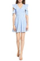 Women's J.o.a. Cotton Cold Shoulder Skater Dress - Blue