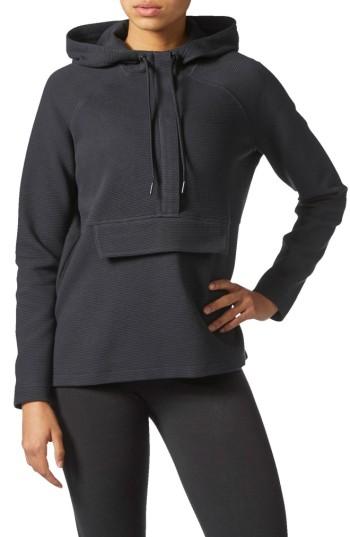 Women's Adidas Zip Fleece Hoodie - Black