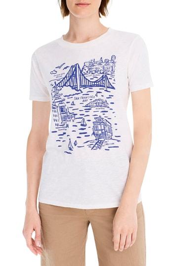 Women's J.crew San Francisco Tee, Size - White