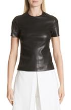 Women's Rosetta Getty Leather Tee - Black