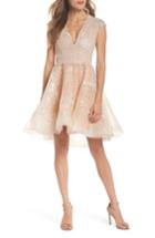 Women's Bronx And Banco Fiore Sequin Fit & Flare Dress - Beige