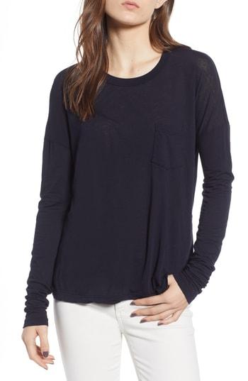 Women's James Perse Pocket Tee - Blue