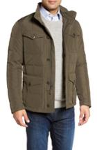 Men's Sanyo Quilted Down Field Jacket With Stowaway Hood - Green