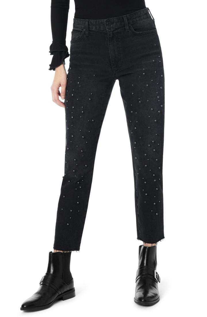 Women's Joe's The Smith Imitation Pearl Embellished Ankle Boyfriend Jeans