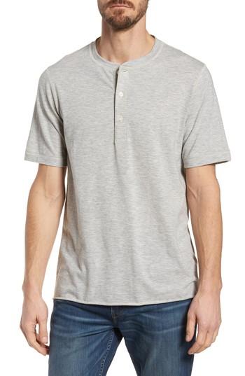 Men's Billy Reid Hunter Slim Fit Henley - Grey
