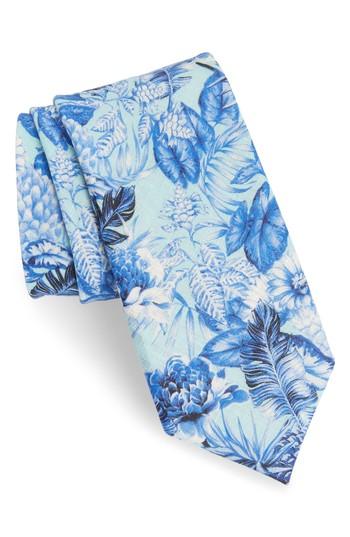 Men's Bonobos Tropic Fever Linen Tie, Size - Blue