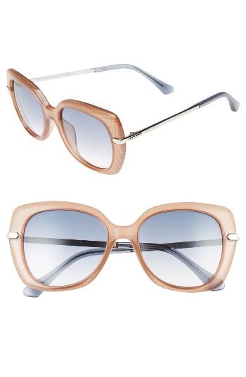 Women's Jimmy Choo Ludis 53mm Gradient Sunglasses - Nude/ Palladium