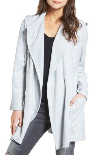 Women's Treasure & Bond Hooded Open Front Cardigan - Grey