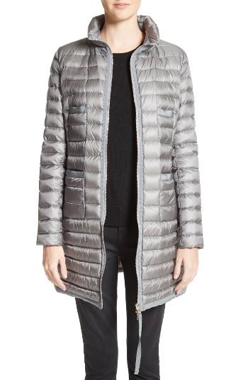 Women's Moncler Bogue Water Resistant Long Down Jacket - Grey