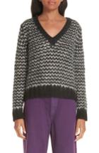 Women's Simon Miller Wool Blend V-neck Sweater - Black