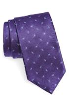 Men's David Donahue Paisley Silk Tie, Size X-long - Purple