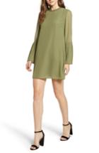 Women's Cupcakes And Cashmere Malina Pleat Detail Shift Dress - Green