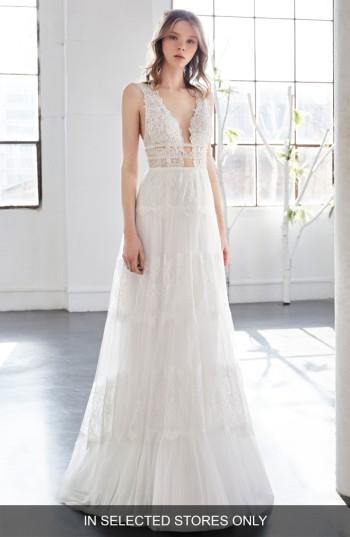 Women's Inmaculada Garcia Olivinia Lace A-line Gown, Size In Store Only - Ivory