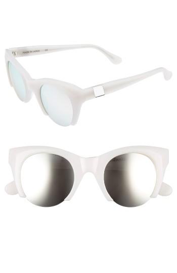 Women's Westward Leaning Lost On Paradise 47mm Sunglasses - Marshmallow/ X3 Silver
