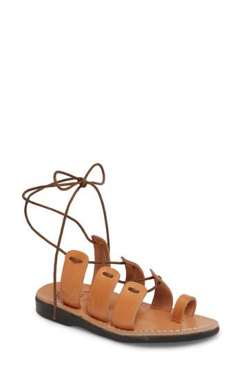 Women's Jerusalem Sandals Deborah Wraparound Laces Sandal Us / 37eu - Brown