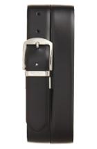 Men's Canali Reversible Leather Belt - Black
