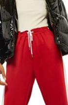 Women's Topshop Side Stripe Track Pants Us (fits Like 0) - Red