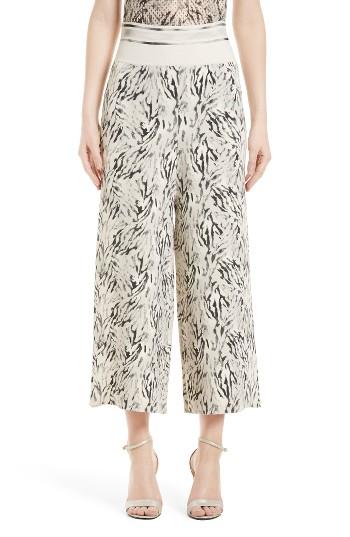 Women's Victor Alfaro Zebra Print Gaucho Pants