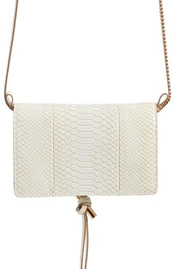 Stella Mccartney Flo Alter Snake Faux Leather Crossbody Bag - Ivory