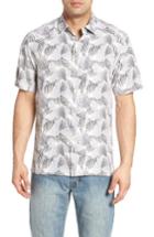 Men's Tommy Bahama Shell We Dance Silk Camp Shirt - Grey