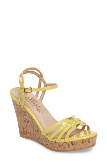 Women's Callisto Oasis Platform Wedge Sandal .5 M - Yellow