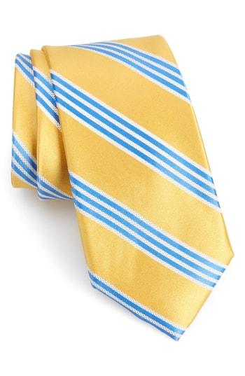 Men's Nordstrom Men's Shop Martini Stripe Silk Tie, Size - Yellow