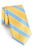 Men's Nordstrom Men's Shop Martini Stripe Silk Tie, Size - Yellow